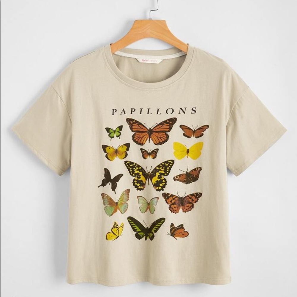 Crop Butterfly Tee